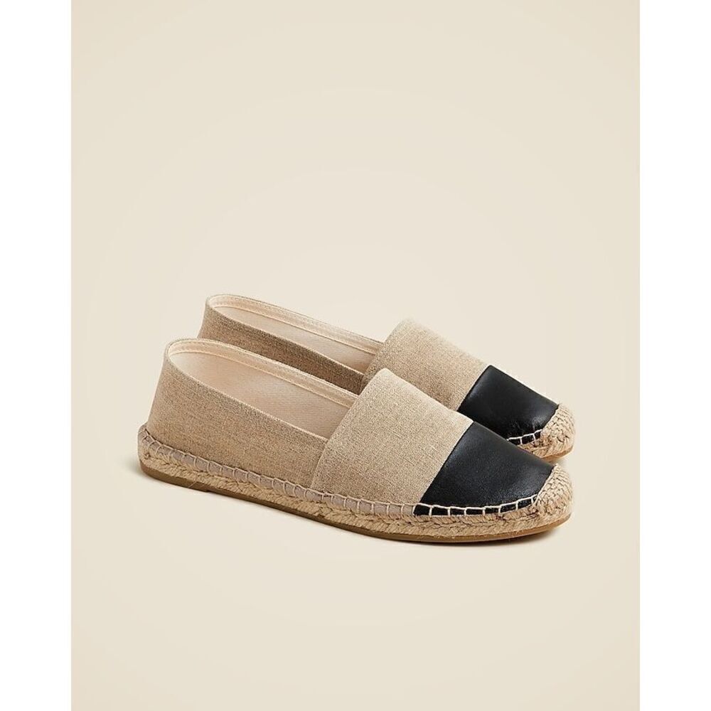 J.Crew cap toe espadrilles linen size 12